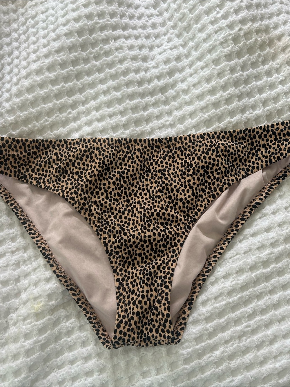 NWOT Shade & Shore Sz L Leopard Print  Lowrise Bikini Swim Bottoms